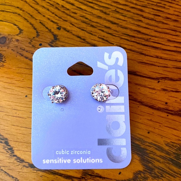 Claire's Jewelry Claire Cz Sensitive Solutions Diamond Studd Earrings Never Worn Poshmark